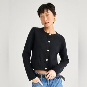 J Crew xxs Emilie Sweater Cardigan Jacket Black EUC